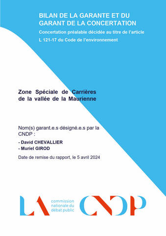 Lire la suite à propos de l’article Bilan des garants de la concertation – Zone Spéciale de Carrières de la vallée de la Maurienne (màj du 1° juillet)