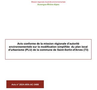 Lire la suite à propos de l’article Avis de la MRAE sur la modification simplifiée du plan local d’urbanisme de la commune de Saint-Sorlin-d’Arves