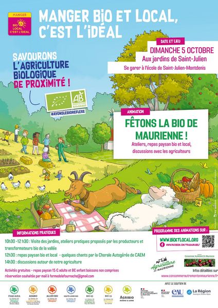 Lire la suite à propos de l’article Fêtons la bio en Maurienne ! – le dimanche 5 octobre à Saint Julien Montdenis