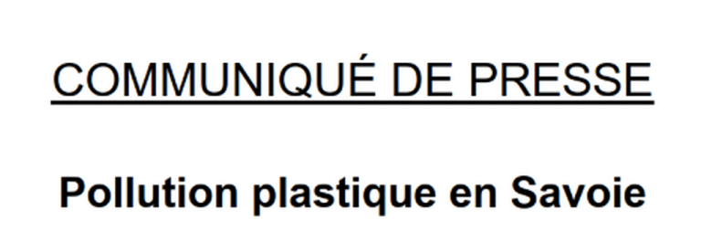 Lire la suite à propos de l’article Pollution plastique en Savoie – communiqué de presse de Jean-François Coulomme (député de la Savoie)