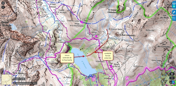 Aussois - plan d'amont