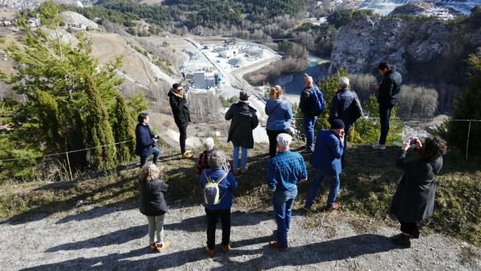 Vue sur le chantier Lyon Turin - site du Moulin