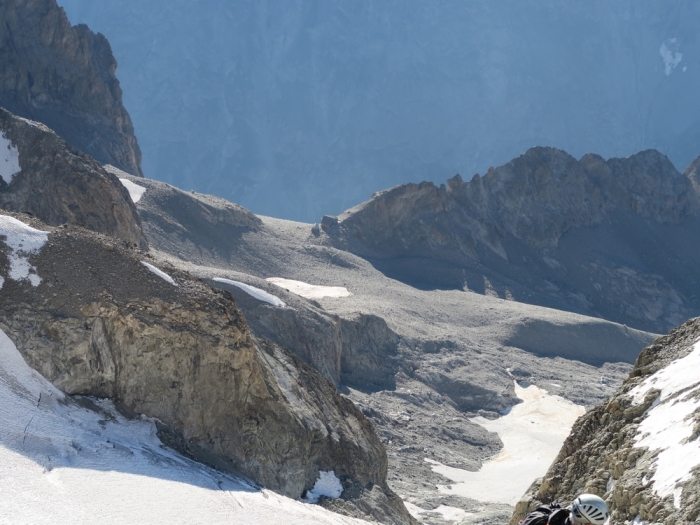 Glacier supérieur des Agneaux - vue du Refuge Adèle Planchard - juillet 2022
